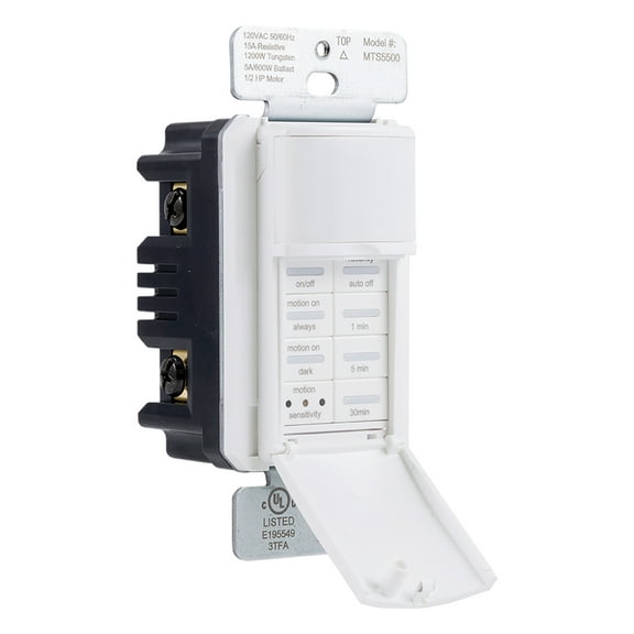 myTouchSmart In-Wall Motion-Activated Timer, Slim Design, Occupancy/Vacant Modes, White, 41381-T1 , 41381-T1