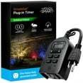 myTouchSmart Indoor/Outdoor Plugin Digital Timer, One Grounded Outlet