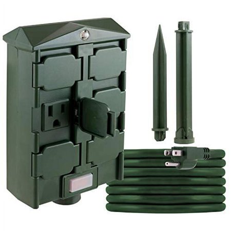 myTouchSmart Outdoor 6-Outlet Yard Stake Timer, 10ft. Cord, Green, 48705