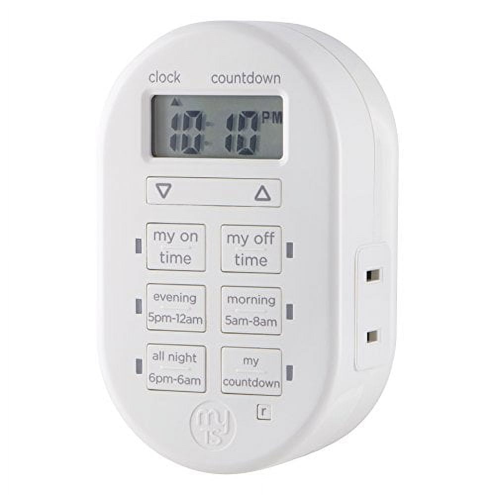 Fospower Timers for Electrical Outlets [ETL Listed] 125V/15A LCD Digital Outlet Timer, 7 Day Programmable Light Timer with 2 AC Plug Capacity for