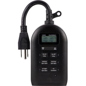 myTouchSmart Programmable Outdoor Plug-in Digital Timer, 2-Outlets, 26898, 0 Amps