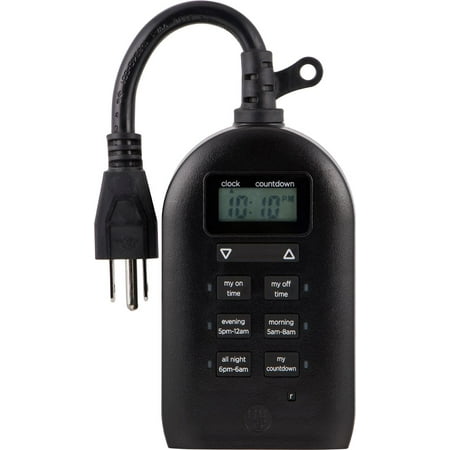 myTouchSmart Programmable Outdoor Plug-in Digital Timer, 2-Outlets, 26898, 0 amps
