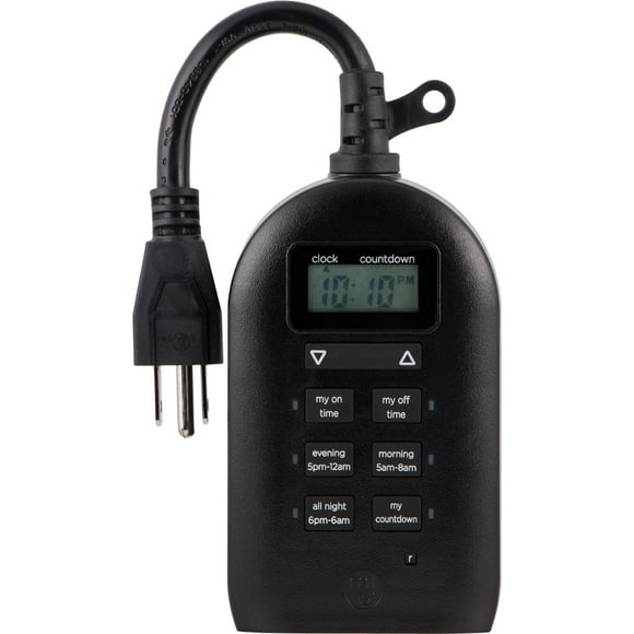 myTouchSmart Programmable Outdoor Plug-in Digital Timer, 2-Outlets, 26898, 0 amps
