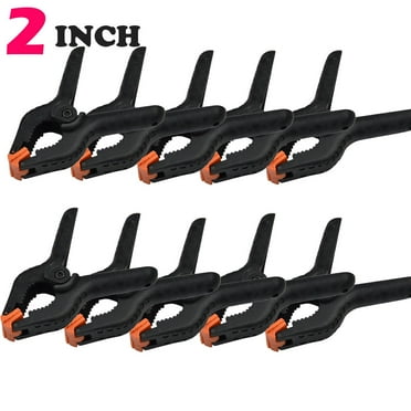 myvepuop Fixing Clip 10Pcs DIY Tools Plastic Nylon Clamps for Wood Working Hobbies Spring Black Black One Size