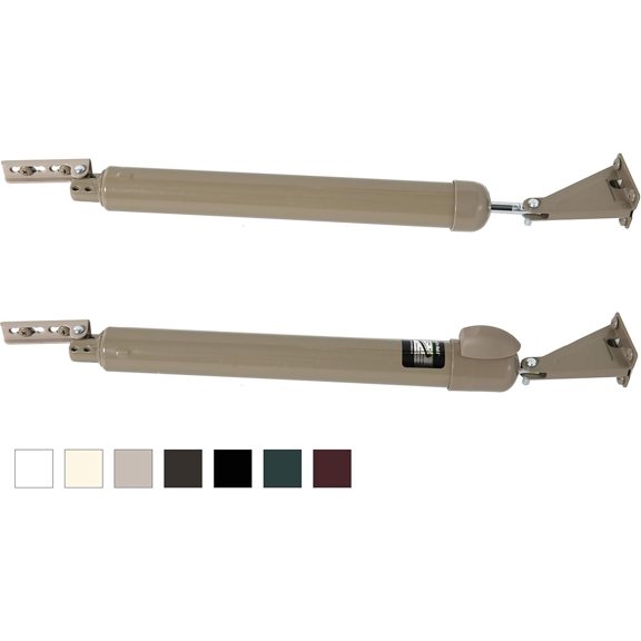 'n Hold Smooth Dual Door Closer System (Sandstone) - Heavy-Duty - -Button Hold Open Feature & Smooth Closing Motion - Storm & Door (Medium/Heavy Weight). Door/Replace Old Unit