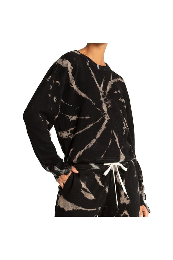 Womens Kojak Tie-Dye Sweatshirt, Black, X-Small