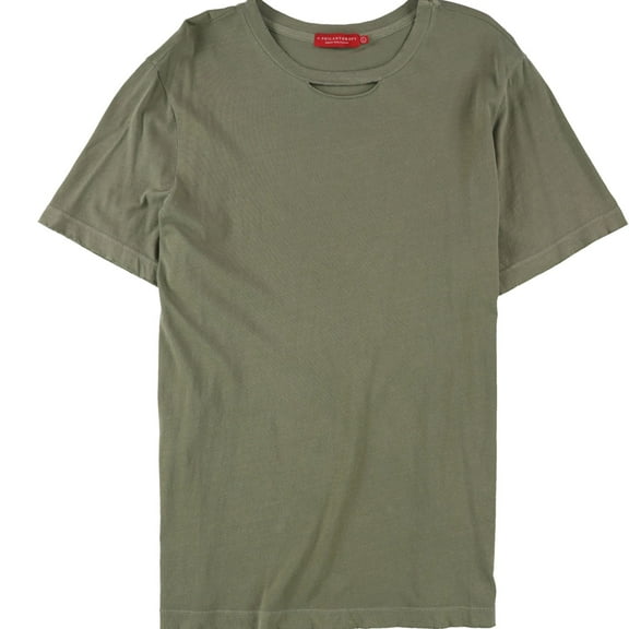 n:philanthropy Mens Liam Deconstructed Basic T-Shirt, Green, X-Large