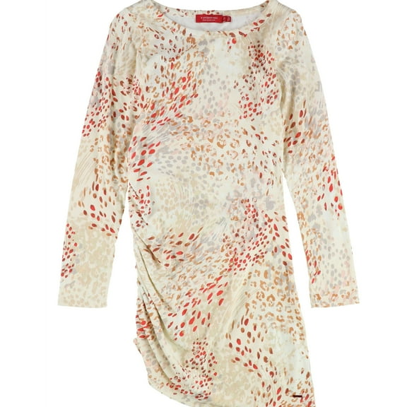 n:philanthropy Womens Abstract Mermaid Dress, Beige, Small