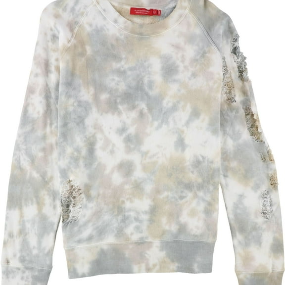 n:philanthropy Womens Blackbird Tie-Dye Sweatshirt, Grey, Large