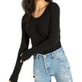 thumbnail image 1 of n:philanthropy Womens Boot Long-Sleeve Bodysuit Jumpsuit, Black, Large, 1 of 1