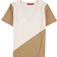 thumbnail image 1 of n:philanthropy Womens Colorblock Basic T-Shirt, Brown, Small, 1 of 2