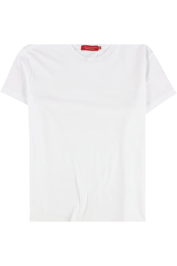 Womens Distressed Basic T-Shirt, White, X-Small