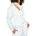 thumbnail image 1 of n:philanthropy Womens Fran Deconstructed Hoodie Sweatshirt, White, Small, 1 of 1
