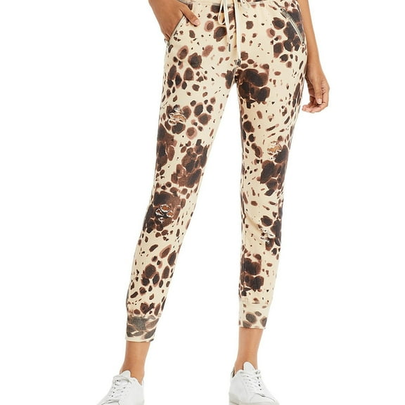 n:philanthropy Womens Gravity Spotted Casual Sweatpants, Brown, Large