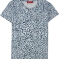 thumbnail image 1 of n:philanthropy Womens Hana Leopard Basic T-Shirt, Blue, Large, 1 of 2
