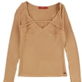 thumbnail image 1 of n:philanthropy Womens Khloe Pullover Blouse, Brown, Small, 1 of 2