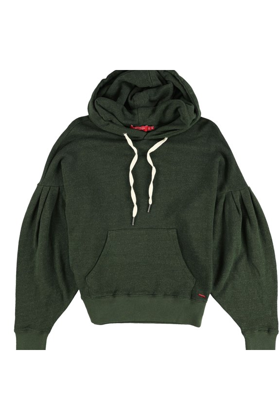 Womens Lange Hoodie Sweatshirt, Green, Small