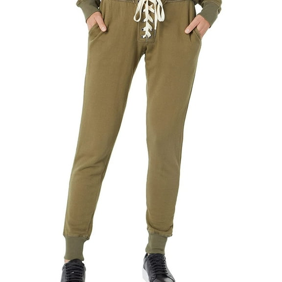 n:philanthropy Womens Mila Solid Relaxed Jogger Casual Pants, Green, Medium