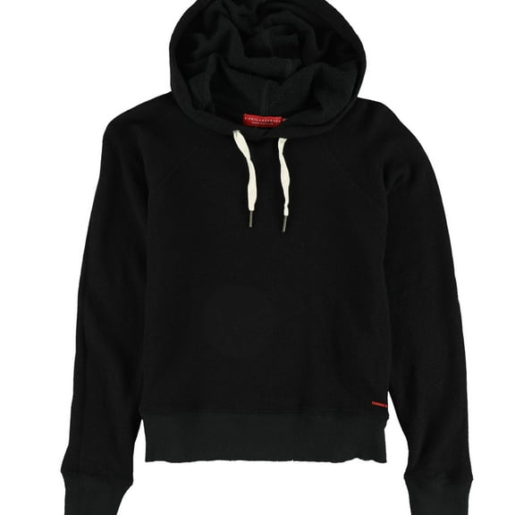 n:philanthropy Womens Perspective Hoodie Sweatshirt, Black, X-Small