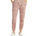 thumbnail image 1 of n:philanthropy Womens Quattro Printed Casual Jogger Pants, Pink, Large, 1 of 1