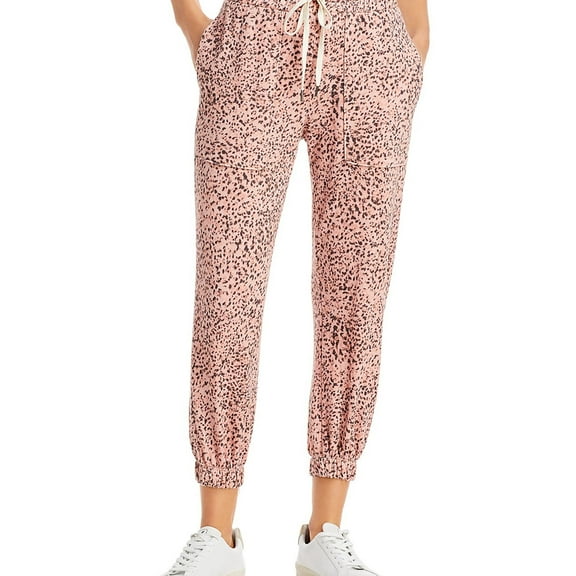 n:philanthropy Womens Quattro Printed Casual Jogger Pants, Pink, Medium
