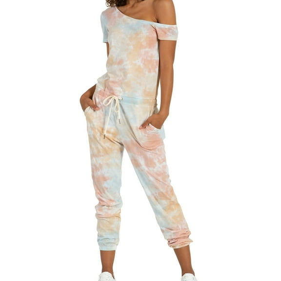 n:philanthropy Womens Queenie Off-The-Shoulder Jumpsuit, White, Large