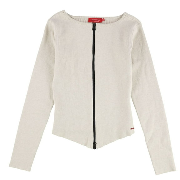 n:philanthropy Womens Soft Cardigan Sweater, Beige, Small