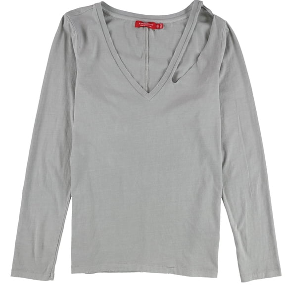 n:philanthropy Womens Vicki Basic T-Shirt, Grey, X-Large