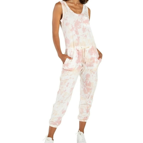 n:philanthropy Womens World Tie-Dye Jumpsuit, Beige, X-Small