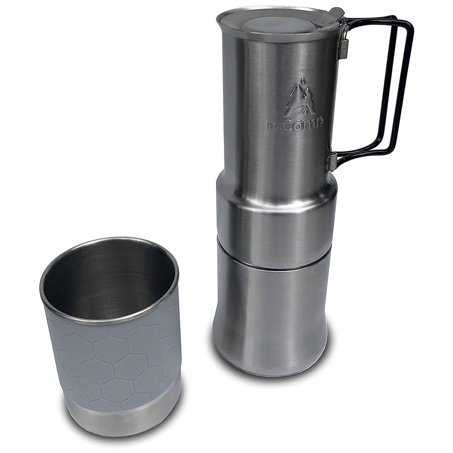 nCamp Portable Stainless Steel Outdoor Camping Espresso Style Caf? Coffee  Maker 