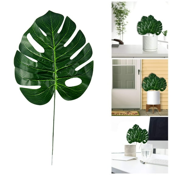 nTRIUQJ 20 Piece Monstera Leaf Set Realistic Greenery For Indoor Outdoor Home Garden Wall Arrangements And Photo Backgrounds Green