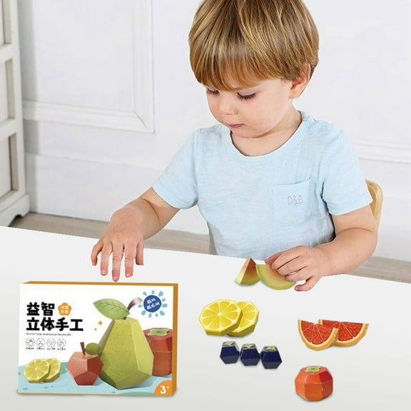 nTRIUQJ 3D Book Craft Art Kit DIY Papercraft Models Mobile Handmade Animal Figurine Educational Activity Toy C