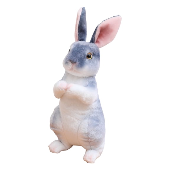 nTRIUQJ Adorable Realistic Rabbit Toy Cuddly Bunny Doll For Kids Comfort Sleeping Companion Ideal Toddlers Preschoolers D