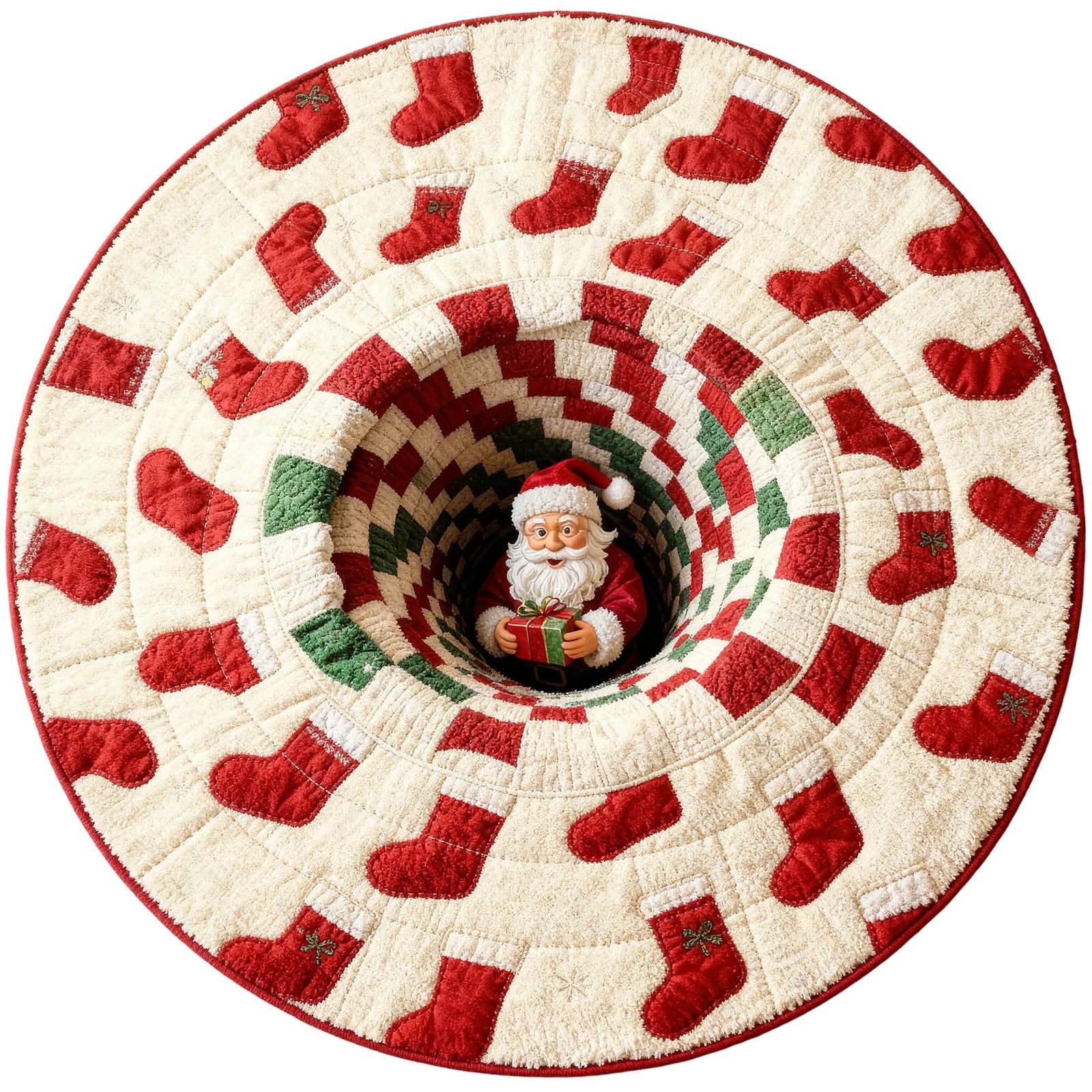 nTRIUQJ Christmas 3D Rug β Christmas Optical Illusion Rugs, Decorative ...