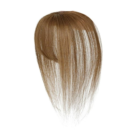 nTRIUQJ Clip In Human Hair Fringe Extension Natural Real Hairpiece With Secure Snap Clips For Instant Volume And Style Light Green