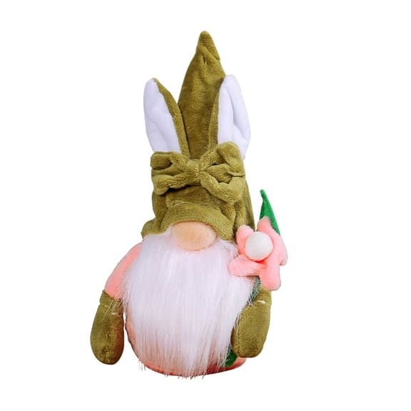 nTRIUQJ Easter Bunny Toy Doll Decorative Soft Stuffed Animal for Spring Holiday D