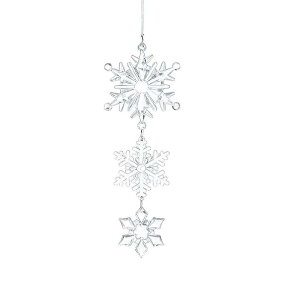 nTRIUQJ Elegant Acrylic Snowflake Rearview Hanging Ornament for Festive Car Interior Decoration and Seasonal Celebration Silver1