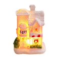 thumbnail image 1 of nTRIUQJ Enchanting Village Resin Desktop Ornament Miniature Holiday Tabletop Display Festive Winter Scene Centerpiece Collectible Crafted Cottage C, 1 of 5