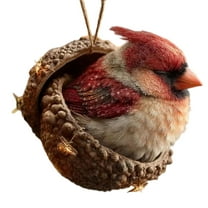 nTRIUQJ Forest Animal Acorn Ornaments – Acrylic Cute Forest Animal Christmas Trees Hanging Decorations,Rustic Nature-Themed Home Decor, Animal Lovers Gift E