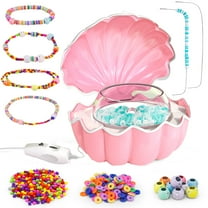 nTRIUQJ Girls DIY Beaded Bracelet Making Kit Jewelry Craft Machine Educational Art Toy for Pretend Play Activity B