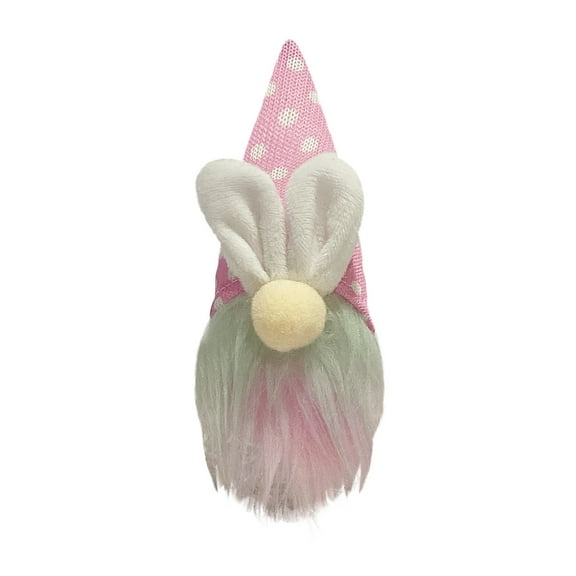 nTRIUQJ Glowing Swedish Tomte Witch Easter Table Desktop Ornament Decorative Figurine Pink
