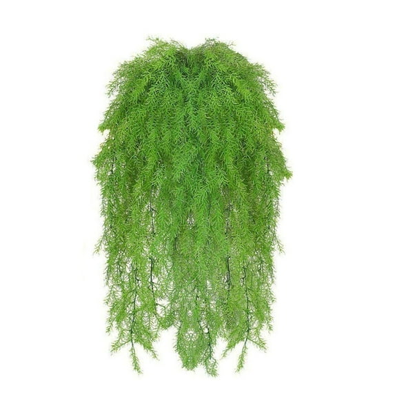nTRIUQJ Green Fern Vine Persian Hanging Wall with Realistic Needle for Indoor Outdoor Garden Use Green