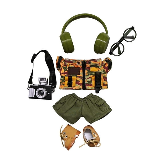 nTRIUQJ Handmade Doll Clothes Outfits For 17cm Collectible Fashion Holiday Stylish Wardrobe Green1