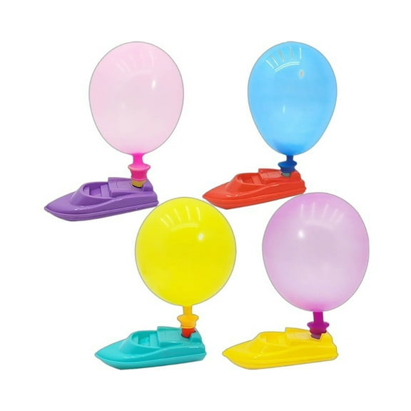nTRIUQJ High Performance DIY Science Experiment Air Powered Boat Balloon Toy For Educational Indoor Outdoor Activity Enthusiasts Pink