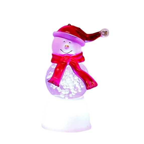 nTRIUQJ Holiday Series 354 Inch LED Snowman Rotating Light Desktop Ornament for Family Festive Decoration with Warm Glow White2