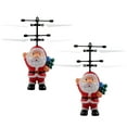 thumbnail image 1 of nTRIUQJ Induction Airplane Aircraft Santa Infrared Christmas Helicopter Flying Toy with 2PCS Set for Holiday Red, 1 of 9