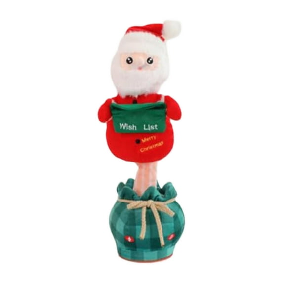 nTRIUQJ Interactive Talking Christmas Tree Toy with Santa and Singing Snowman Record Your Voice Feature for Babies A