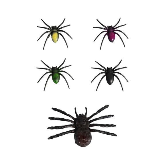 nTRIUQJ Large Realistic Scary Halloween Prop for Outdoor Indoor Themed Party Decoration Crawler Novelty Toy 5PCS Orange