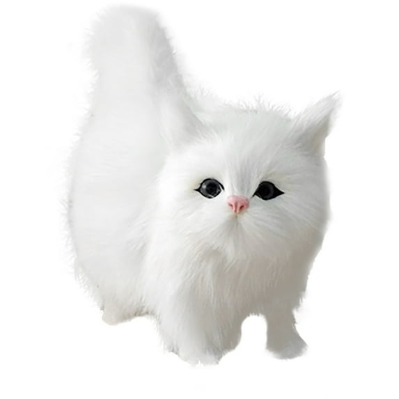 nTRIUQJ Lifelike Cat Toy Realistic Stuffed Animal Doll Interactive Pet Companion For Kids Children A