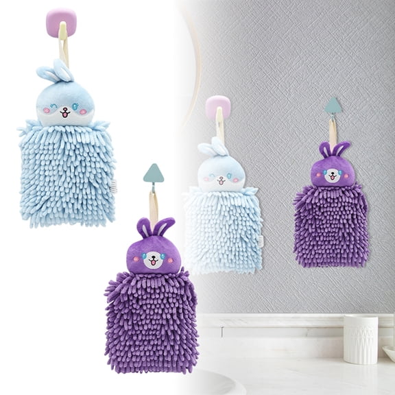 nTRIUQJ Microfiber Soft Hand Towels, Funny Cartoon Animal Quick Drying Hand Towel for Kitchen and Bathroom Multicolor